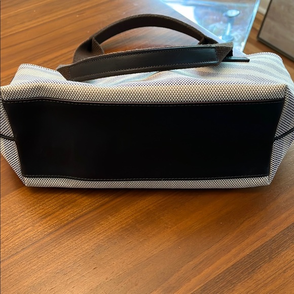 Asprey Brown and Cream Striped Tote -like new! - Picture 7 of 12